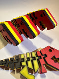 Flexi Rex Wereldbeker 2026 België (set van 4 stuks, +/- 90x60x13mm)